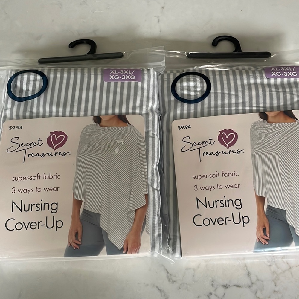 Secret treasures nursing cover up super soft fabric XL-‎ XXXL 2 cover-ups